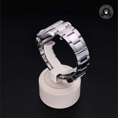 Rolex Certified Pre-owned Datejust M116234-0084 front on black background
