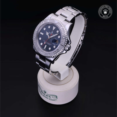 Rolex Certified Pre-owned Yacht-Master M116622-0001 front on black background