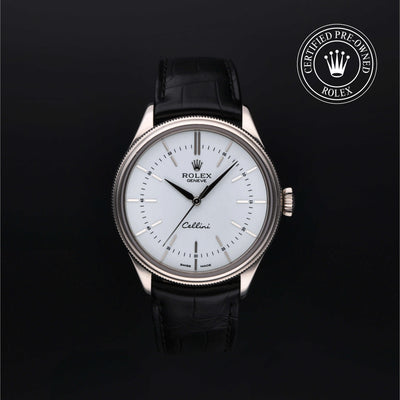 Rolex Certified Pre-owned Cellini M50509-0015 front on black background