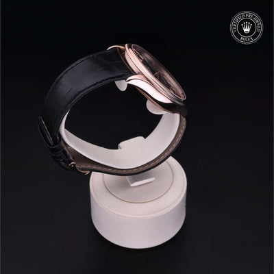 Rolex Certified Pre-owned Cellini M50505-0009 front on black background