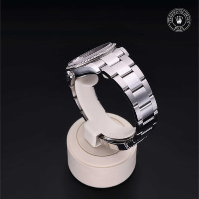 Rolex Certified Pre-owned Datejust M116244-0007 front on black background