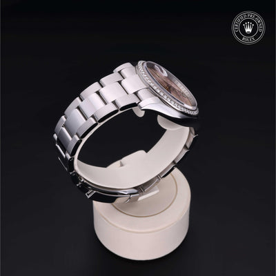 Rolex Certified Pre-owned Datejust M116244-0007 front on black background