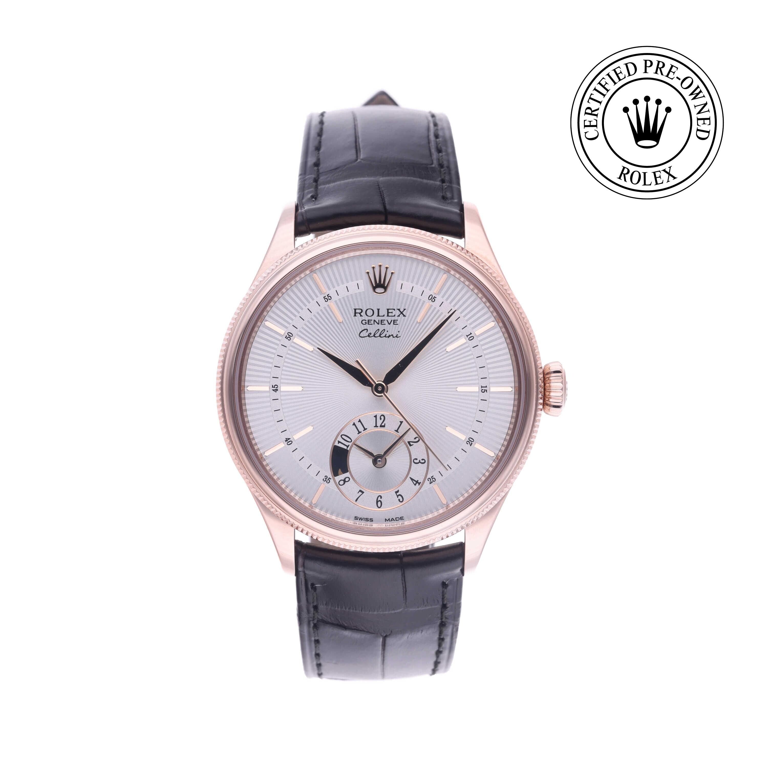 Rolex Certified Pre-owned Cellini M50525-0004 front on white background