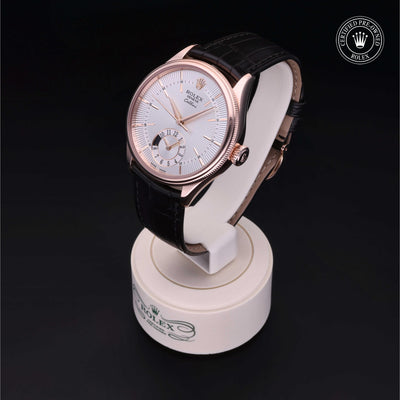 Rolex Certified Pre-owned Cellini M50525-0004 front on black background