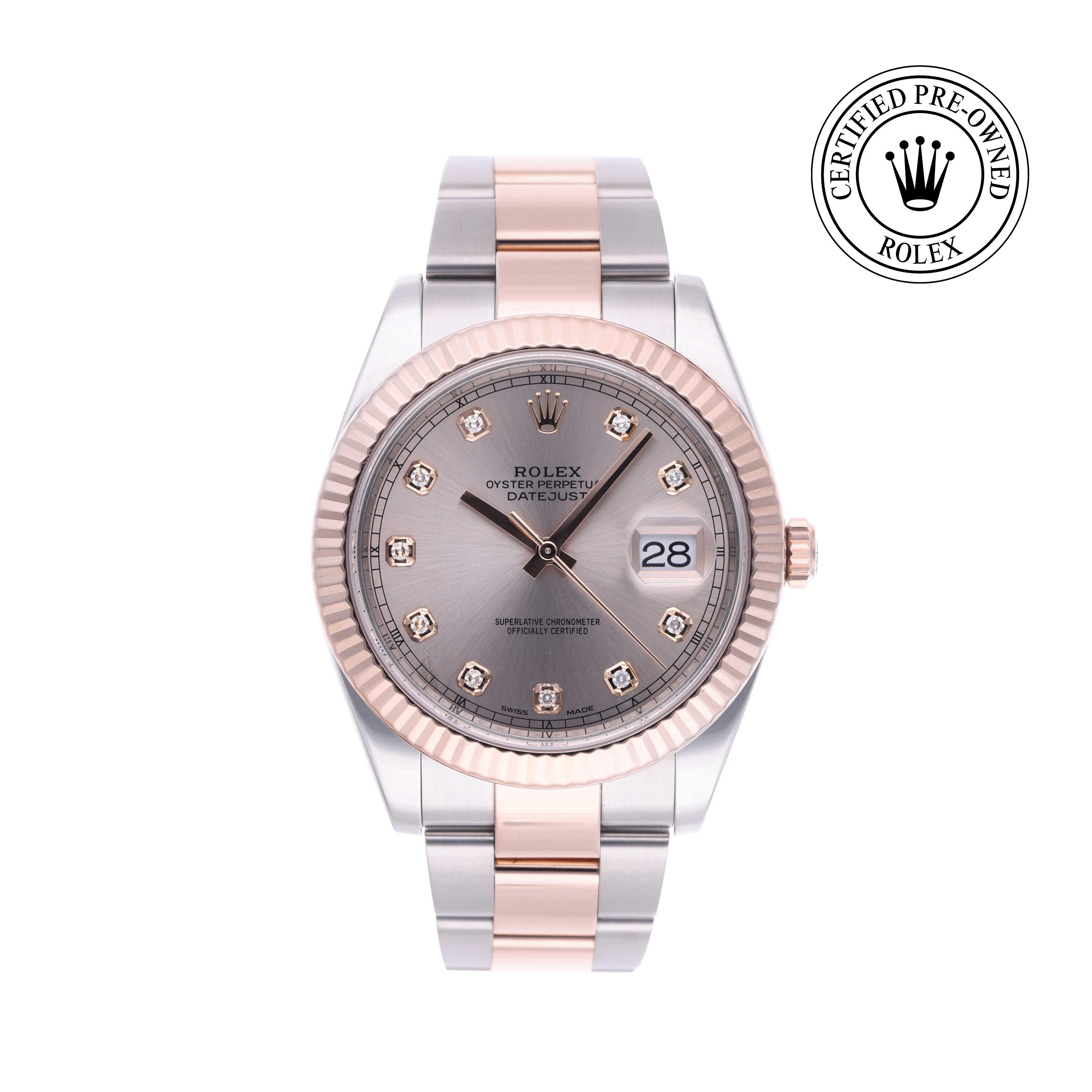 Rolex Certified Pre-owned Datejust M126331-0010 front on white background