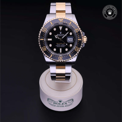 Rolex Certified Pre-owned Sea-Dweller M126603-0001 front on black background