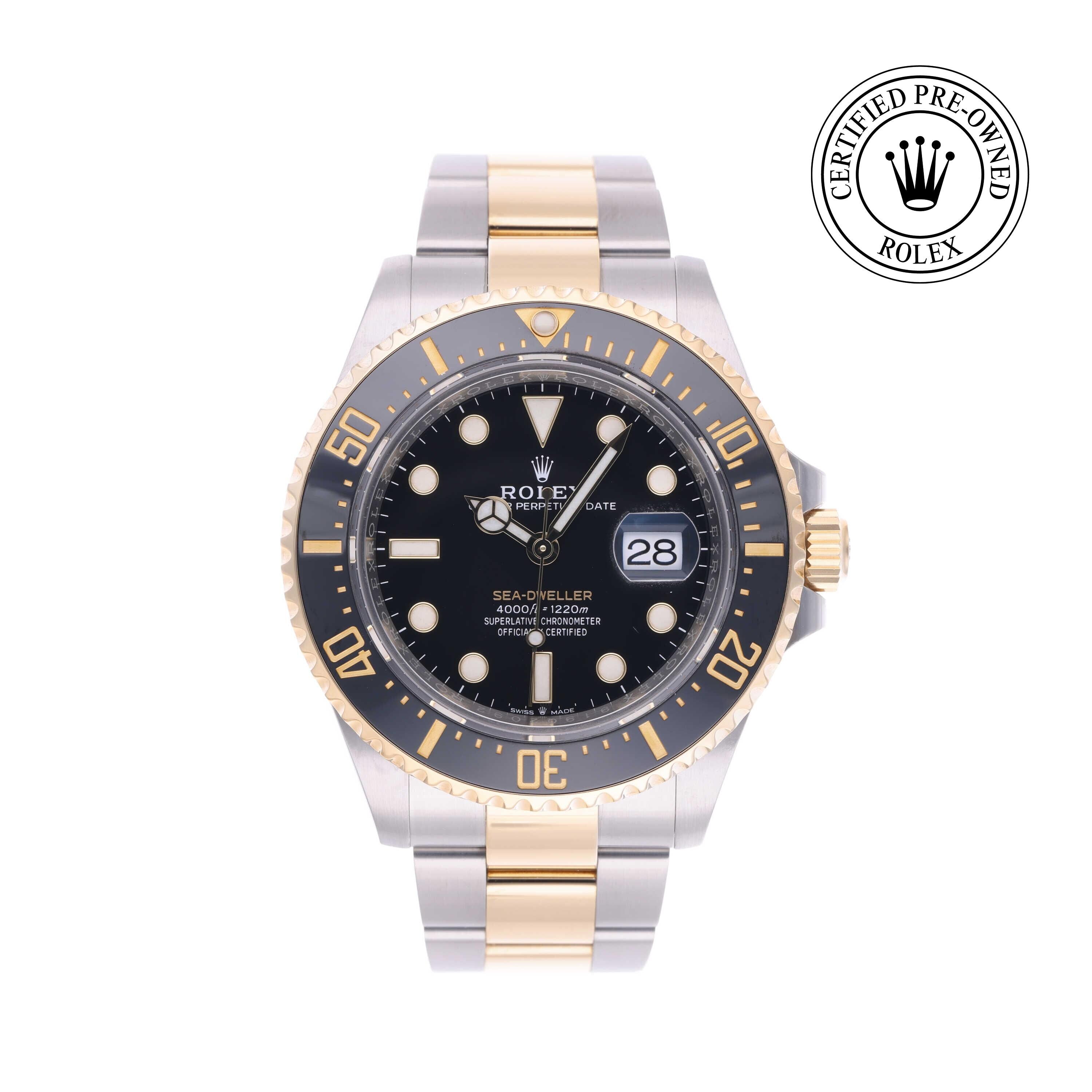 Rolex Certified Pre-owned Sea-Dweller M126603-0001 front on white background