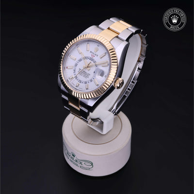 Rolex CPO Sky-Dweller M326933 front on white background