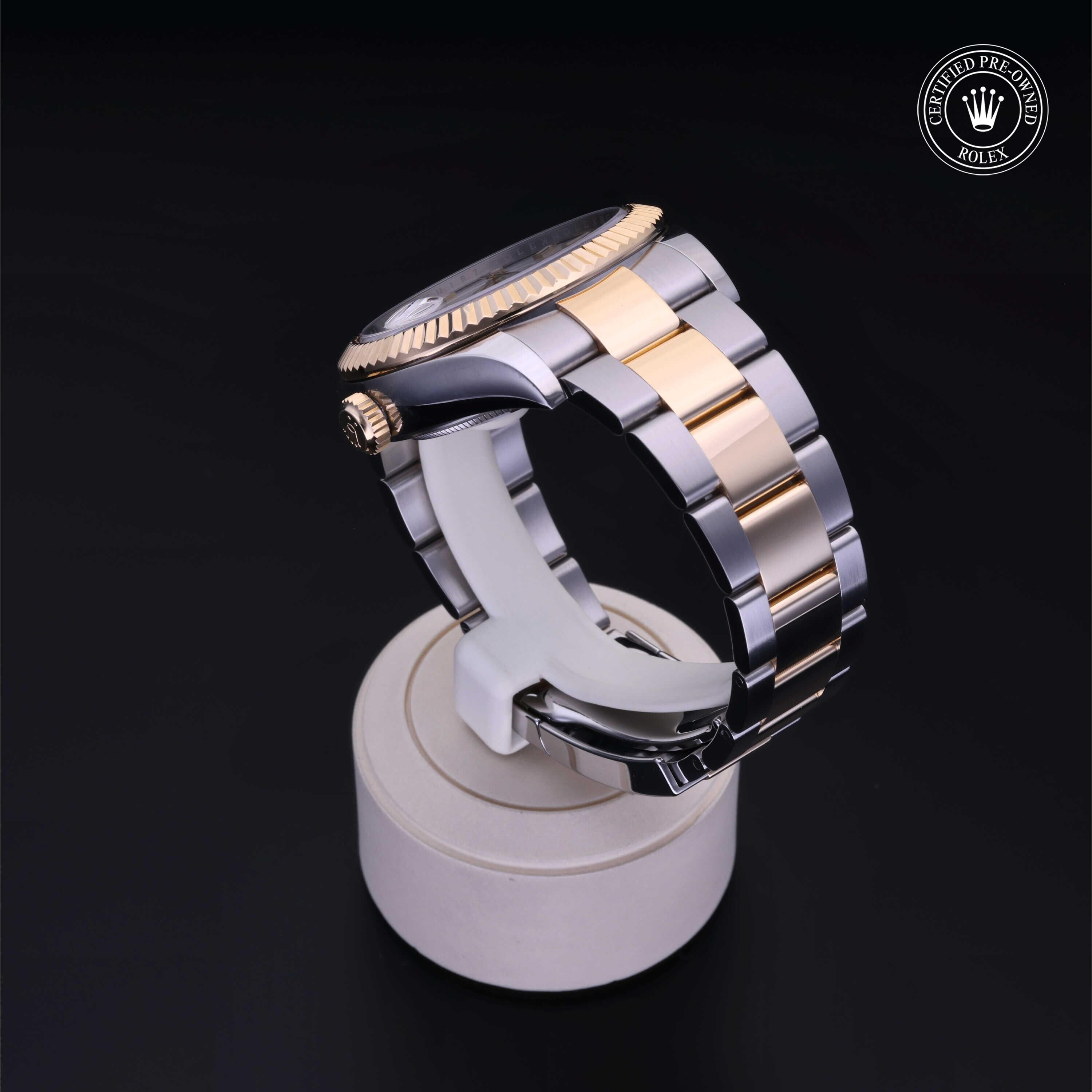 Rolex CPO Sky-Dweller M326933 front on white background