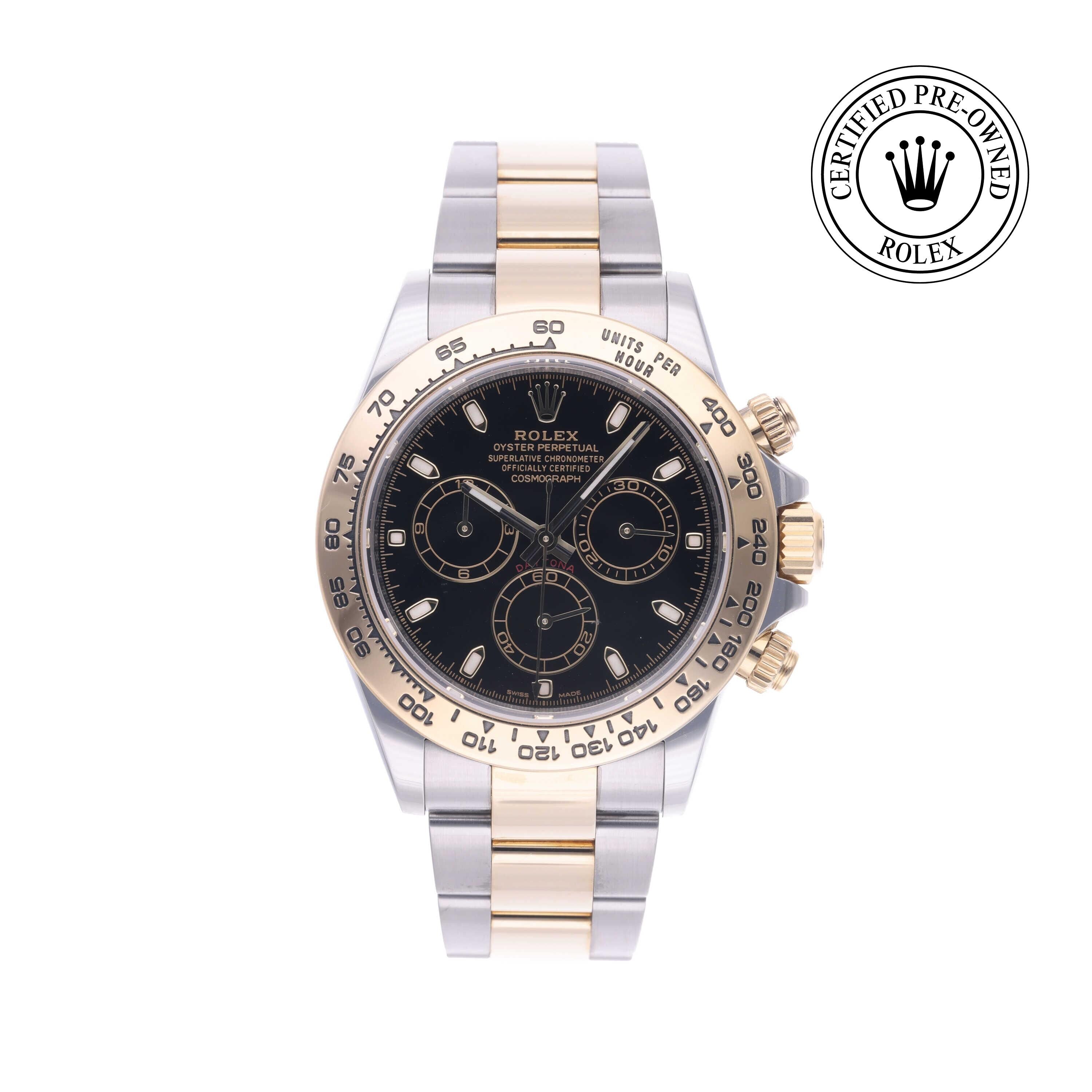 Rolex Certified Pre-owned Daytona M116503-0004 front on white background