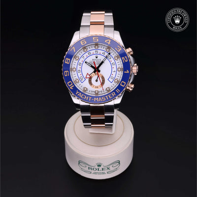 Rolex Certified Pre-owned Yacht-Master M116681-0001 front on black background