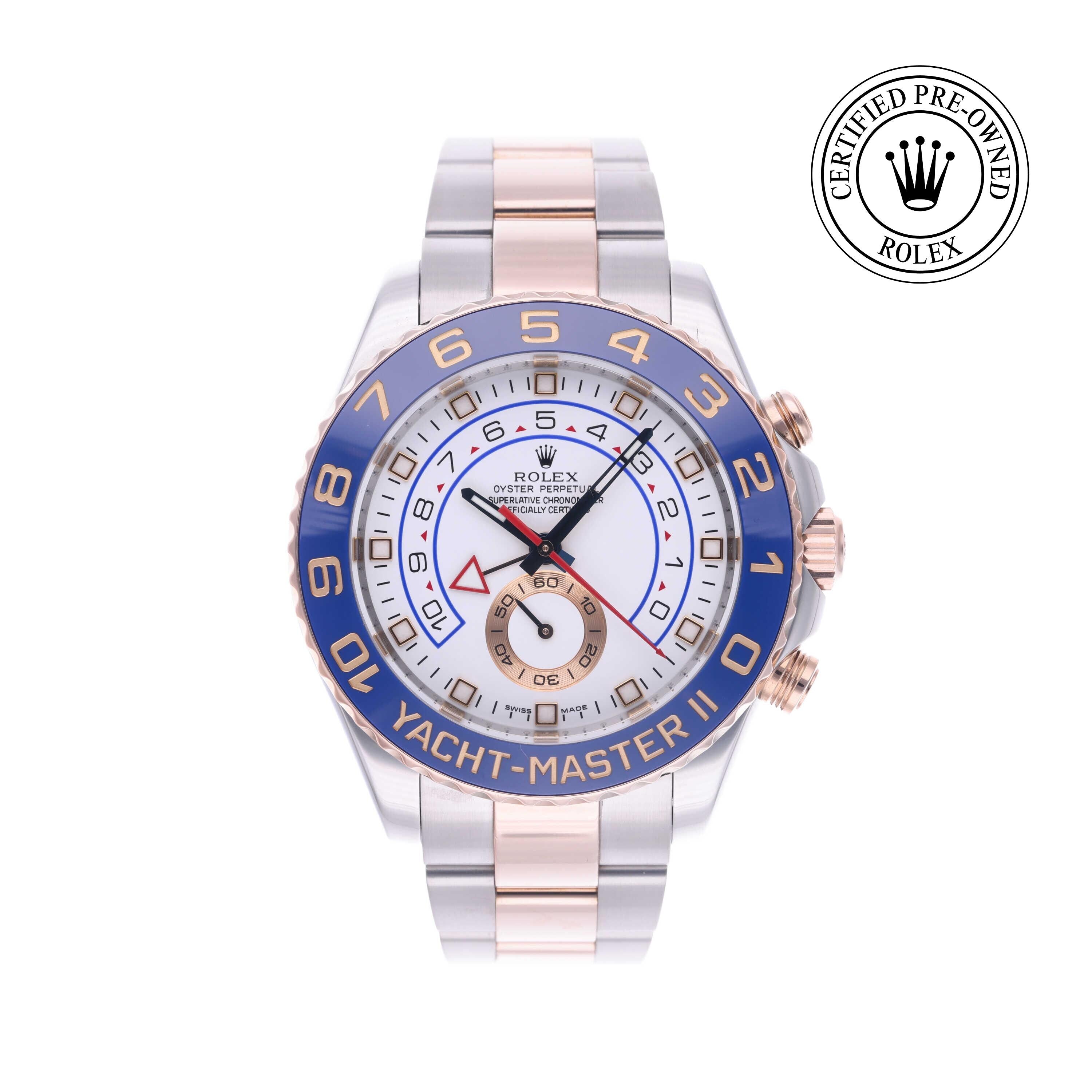 Rolex Certified Pre-owned Yacht-Master M116681-0001 front on white background