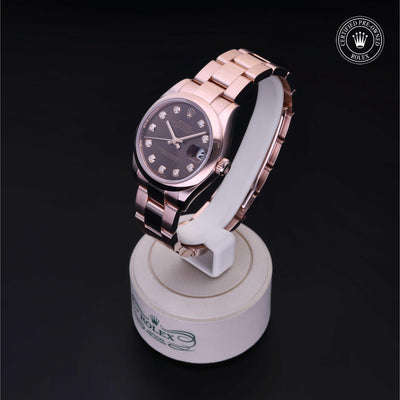 Rolex Certified Pre-owned Lady Datejust M278245-0015 front on black background