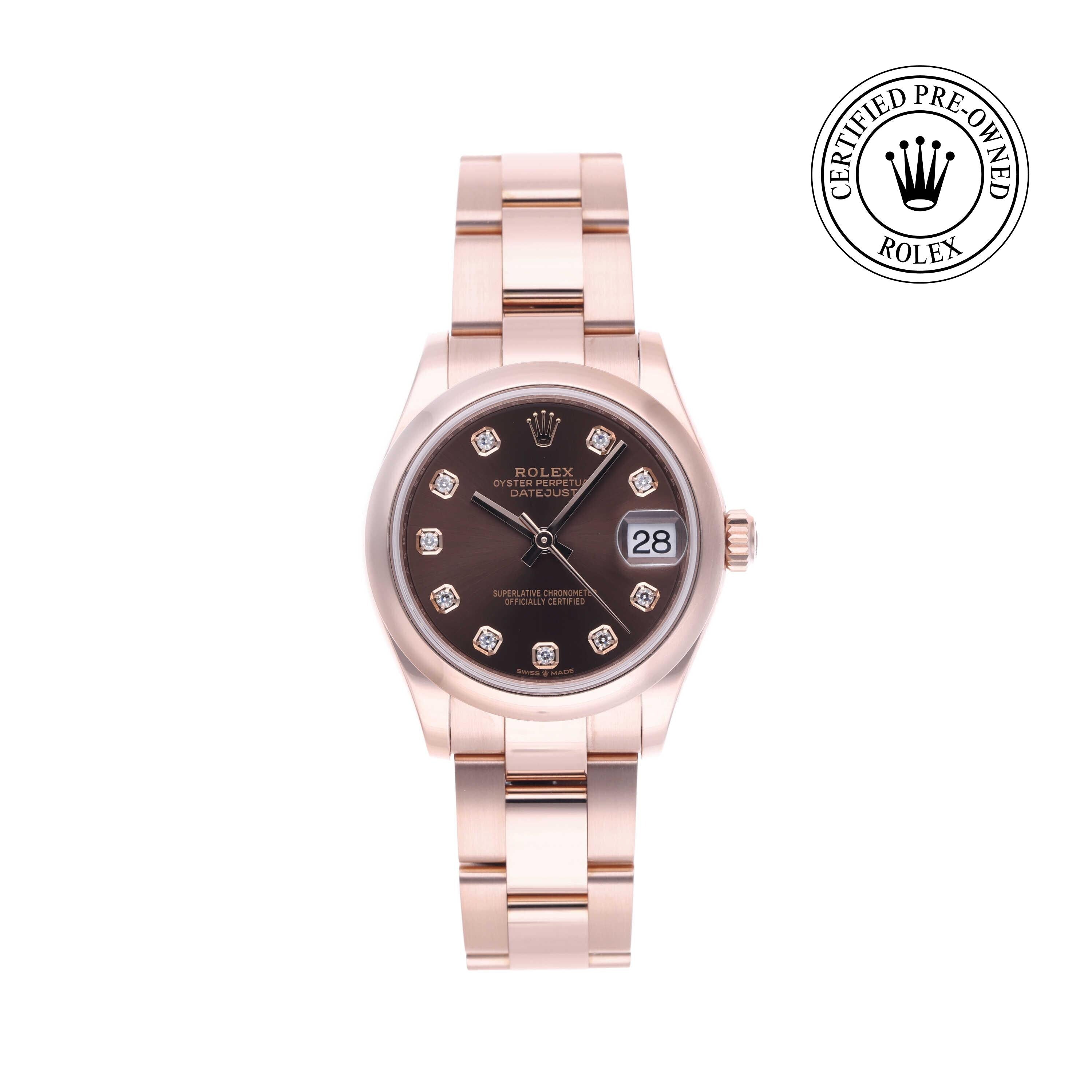 Rolex Certified Pre-owned Lady Datejust M278245-0015 front on white background
