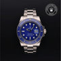 Rolex Certified Pre-owned Submariner M116619LB-0001 front on black background