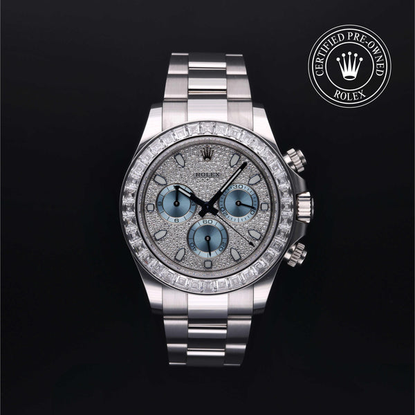 Rolex Certified Pre-owned Daytona M116576TBR-0004 front on black background