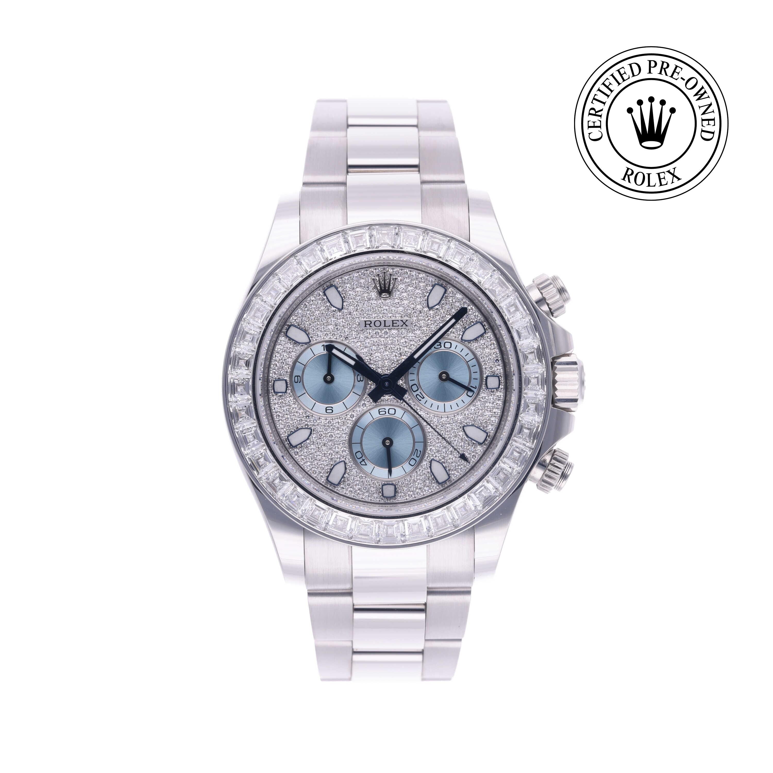 Rolex Certified Pre-owned Daytona M116576TBR-0004 front on white background