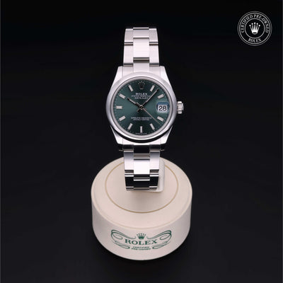 Rolex Certified Pre-owned Lady Datejust M278240-0011 front on black background