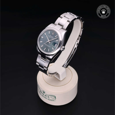 Rolex Certified Pre-owned Lady Datejust M278240-0011 front on black background