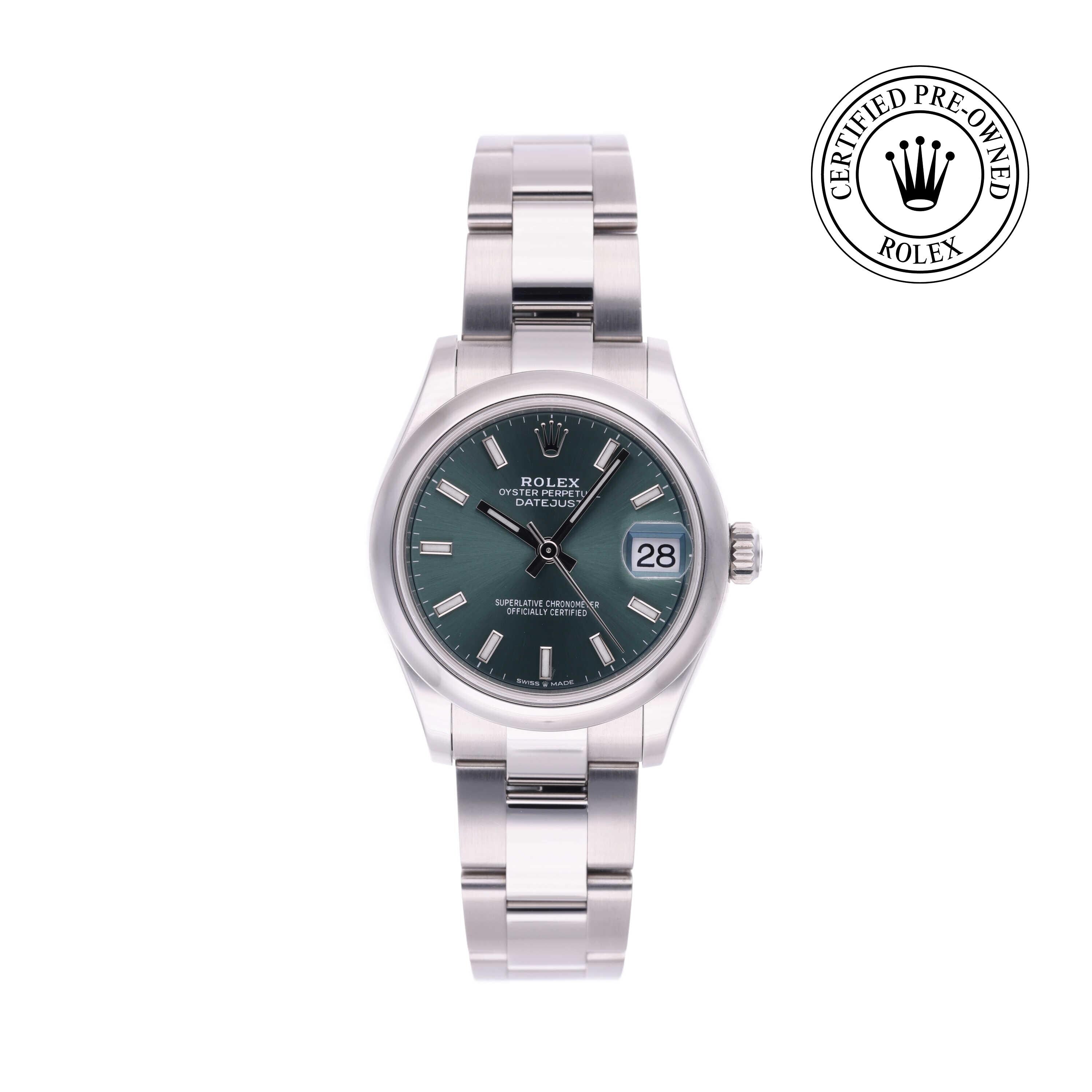 Rolex Certified Pre-owned Lady Datejust M278240-0011 front on white background