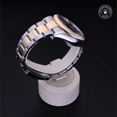Rolex Certified Pre-owned Sky-Dweller M326933-0002 front on black background
