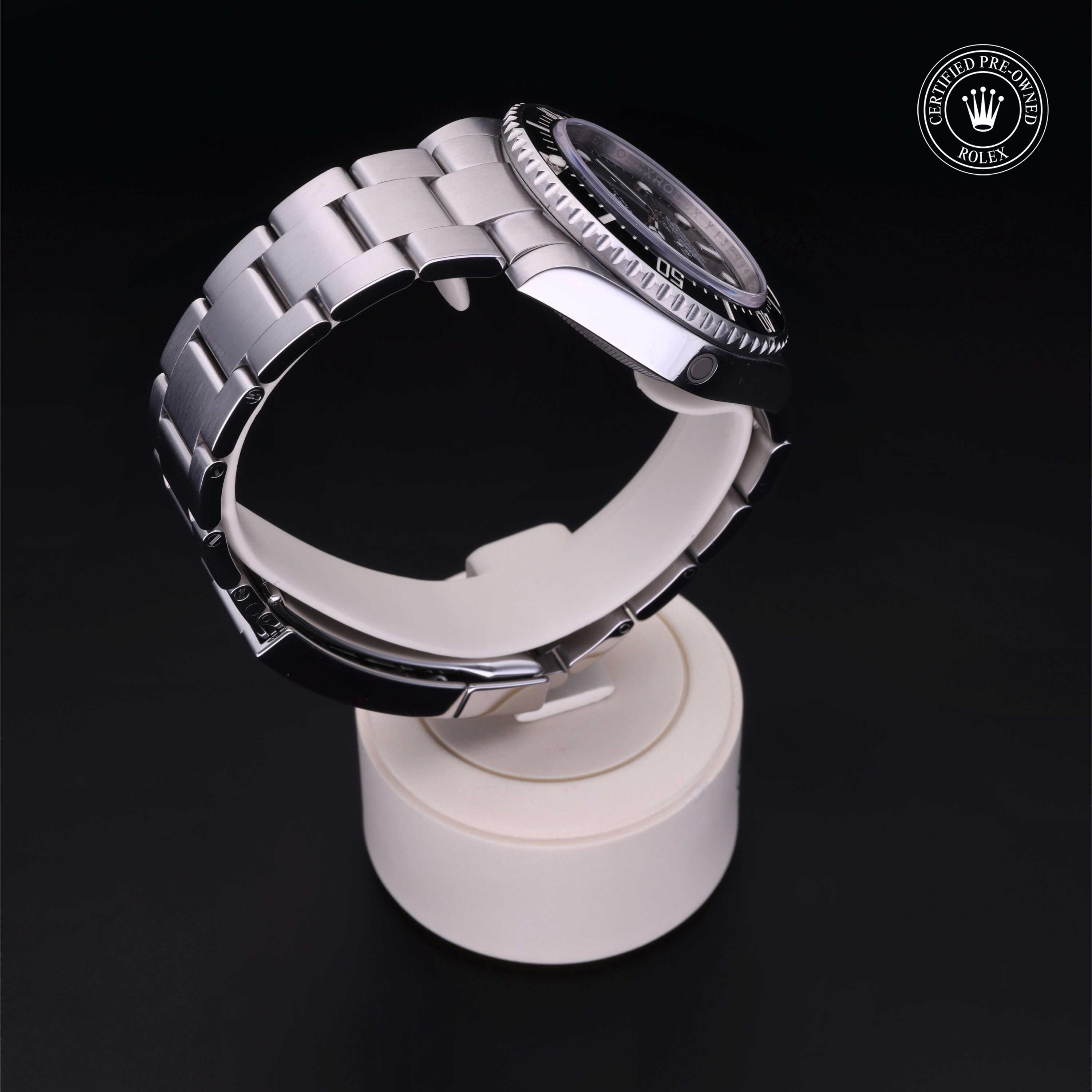 Rolex Certified Pre-owned Sea-Dweller M116600-0003 front on black background