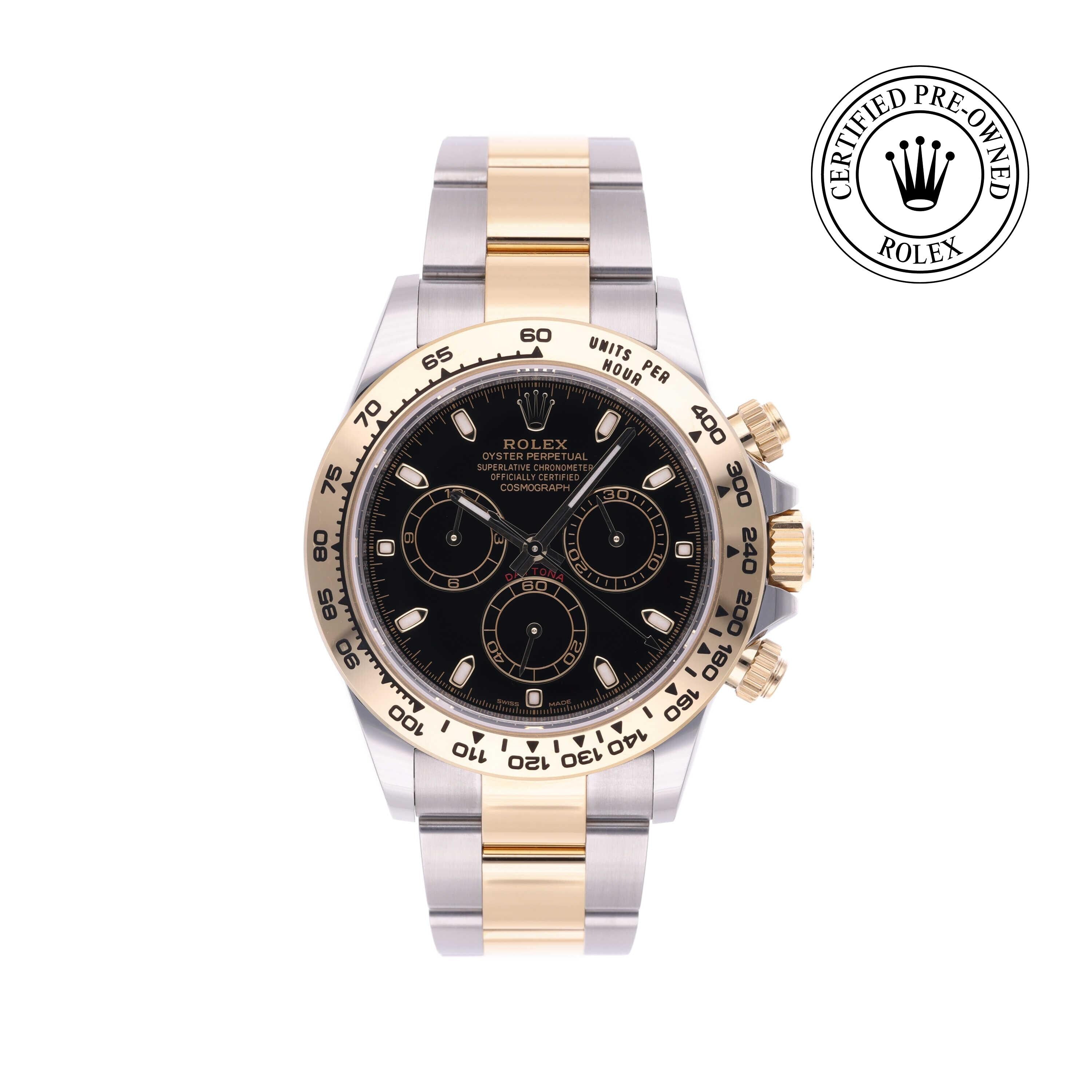 Rolex Certified Pre-owned Daytona M116503-0004 front on white background