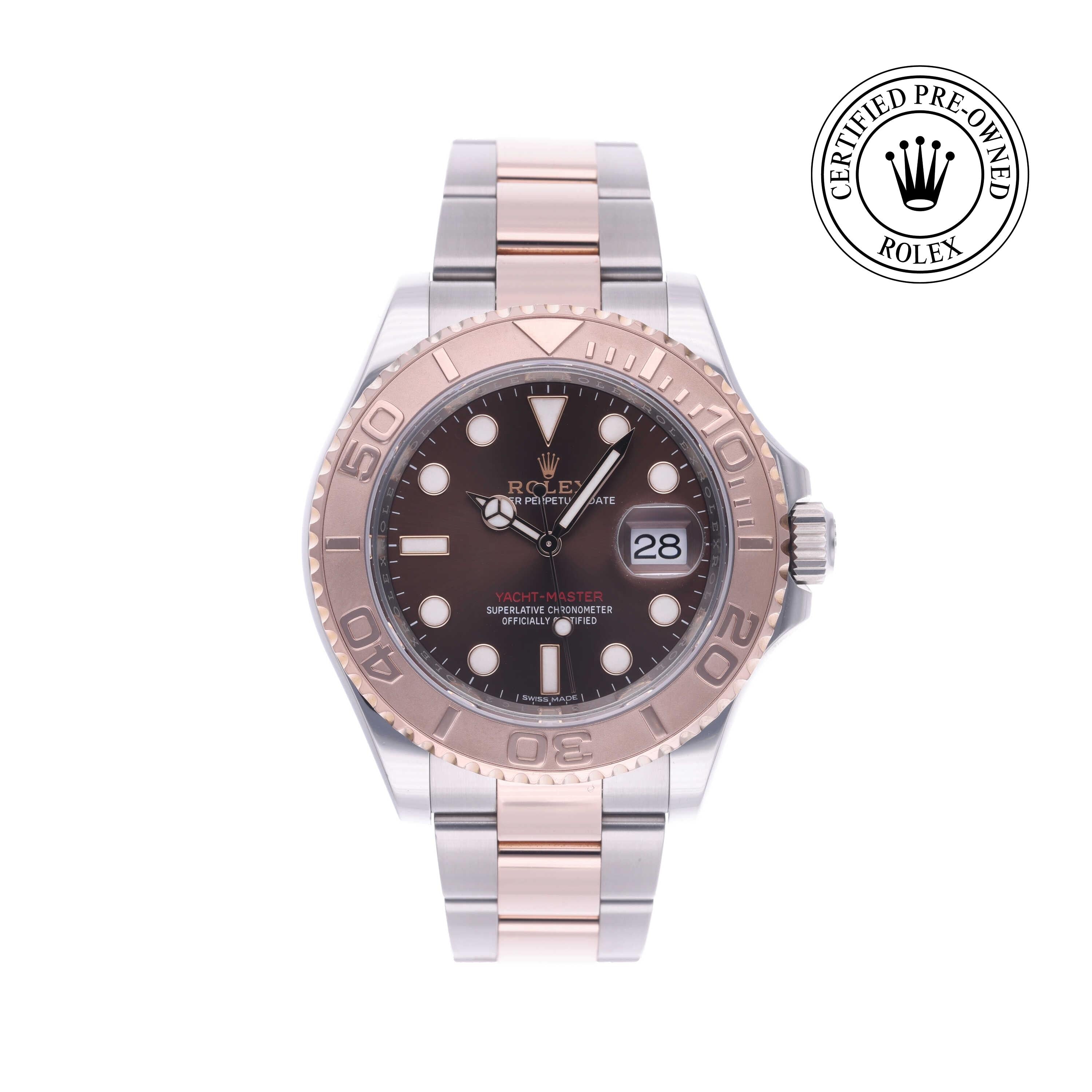 Rolex Certified Pre-owned Yacht-Master M116621-0001 front on white background