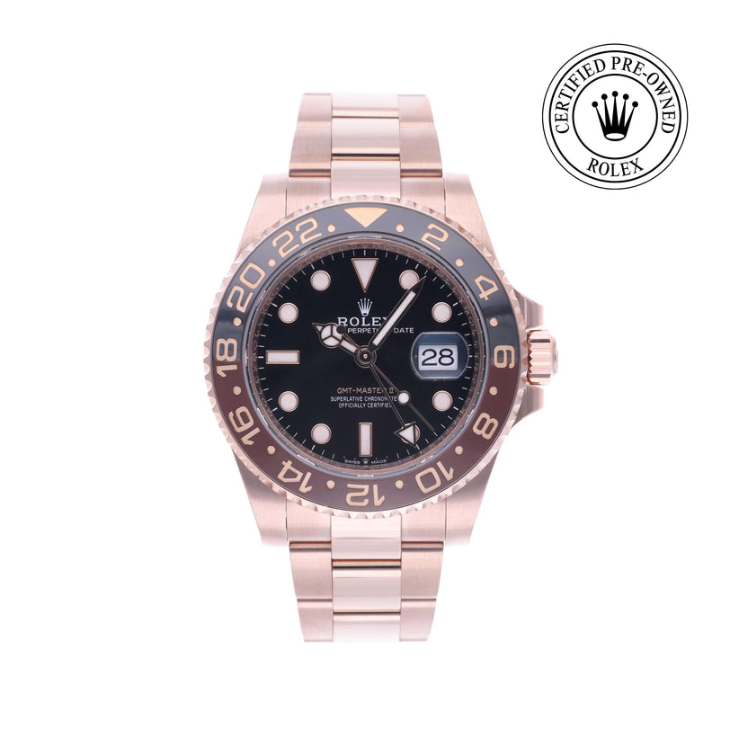 Rolex Certified Pre-owned GMT M126715CHNR-0001 front on white background