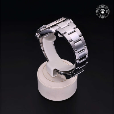 Rolex Certified Pre-owned Datejust M126334-0011 front on black background