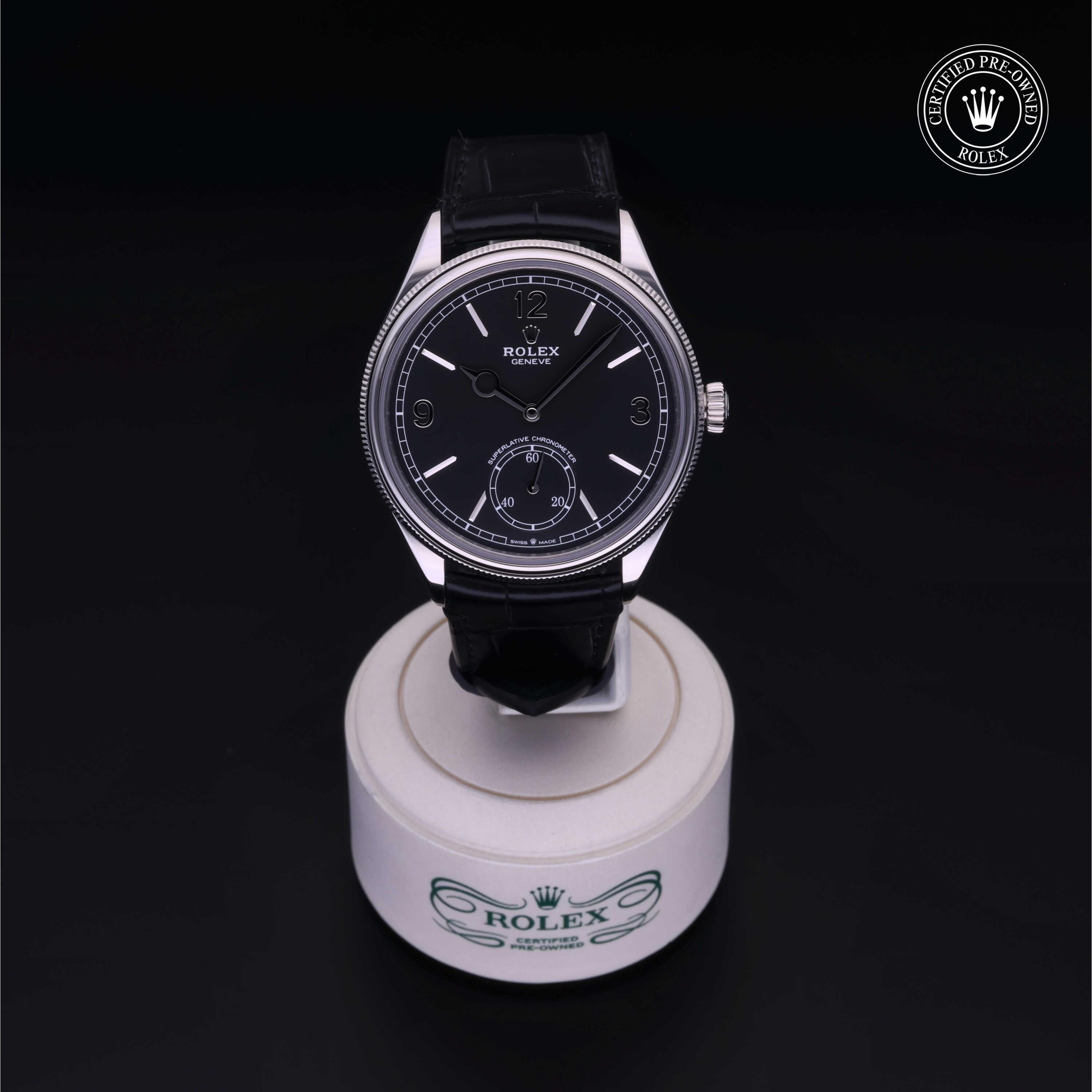 Rolex Certified Pre-owned Perpetual 1908 M52509-0002 front on black background