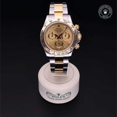 Rolex Certified Pre-owned Daytona M116503-0003 front on black background