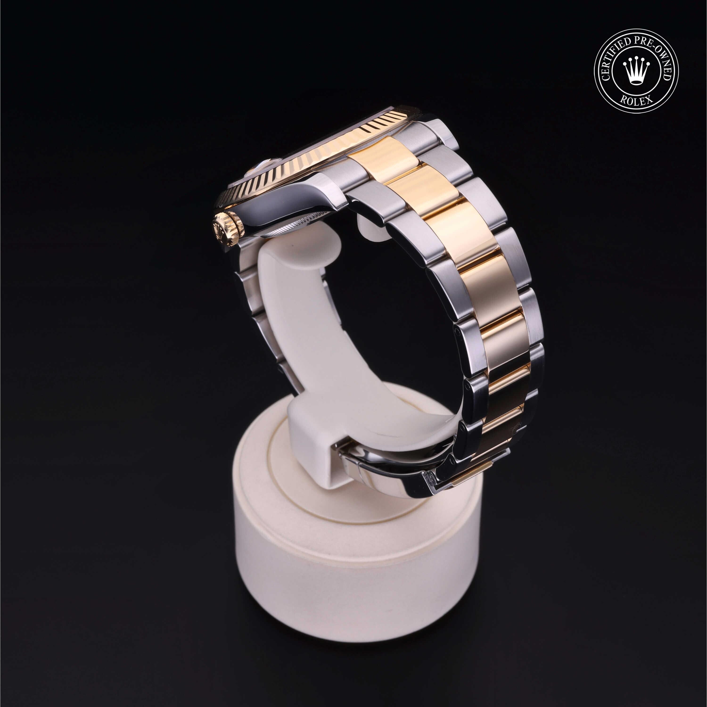 Rolex Certified Pre-owned Datejust M116333-0007 front on black background