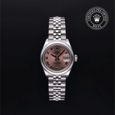Rolex Certified Pre-owned Lady Datejust M279160-0013 front on black background