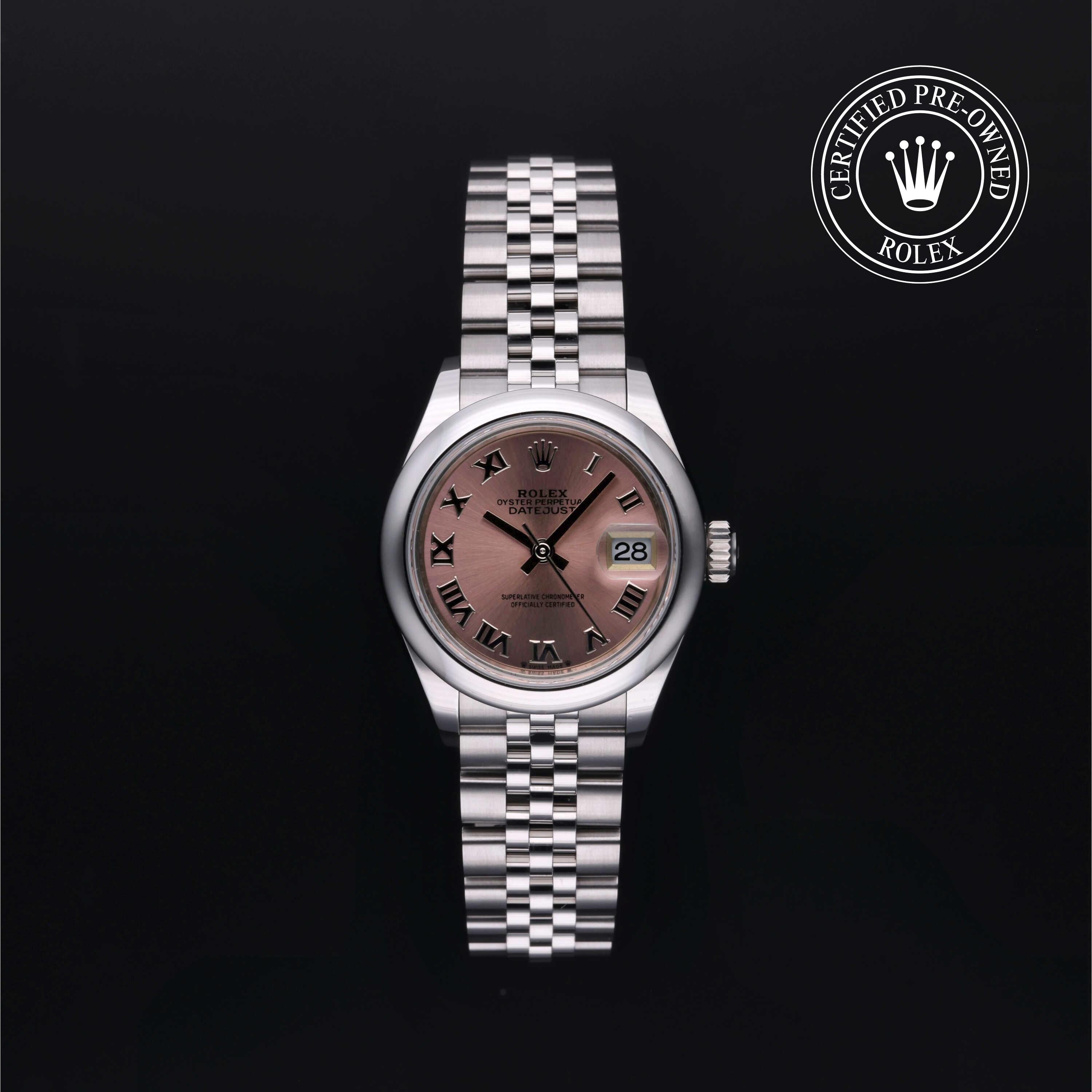 Rolex Certified Pre-owned Lady Datejust M279160-0013 front on black background
