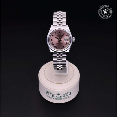Rolex Certified Pre-owned Lady Datejust M279160-0013 front on black background