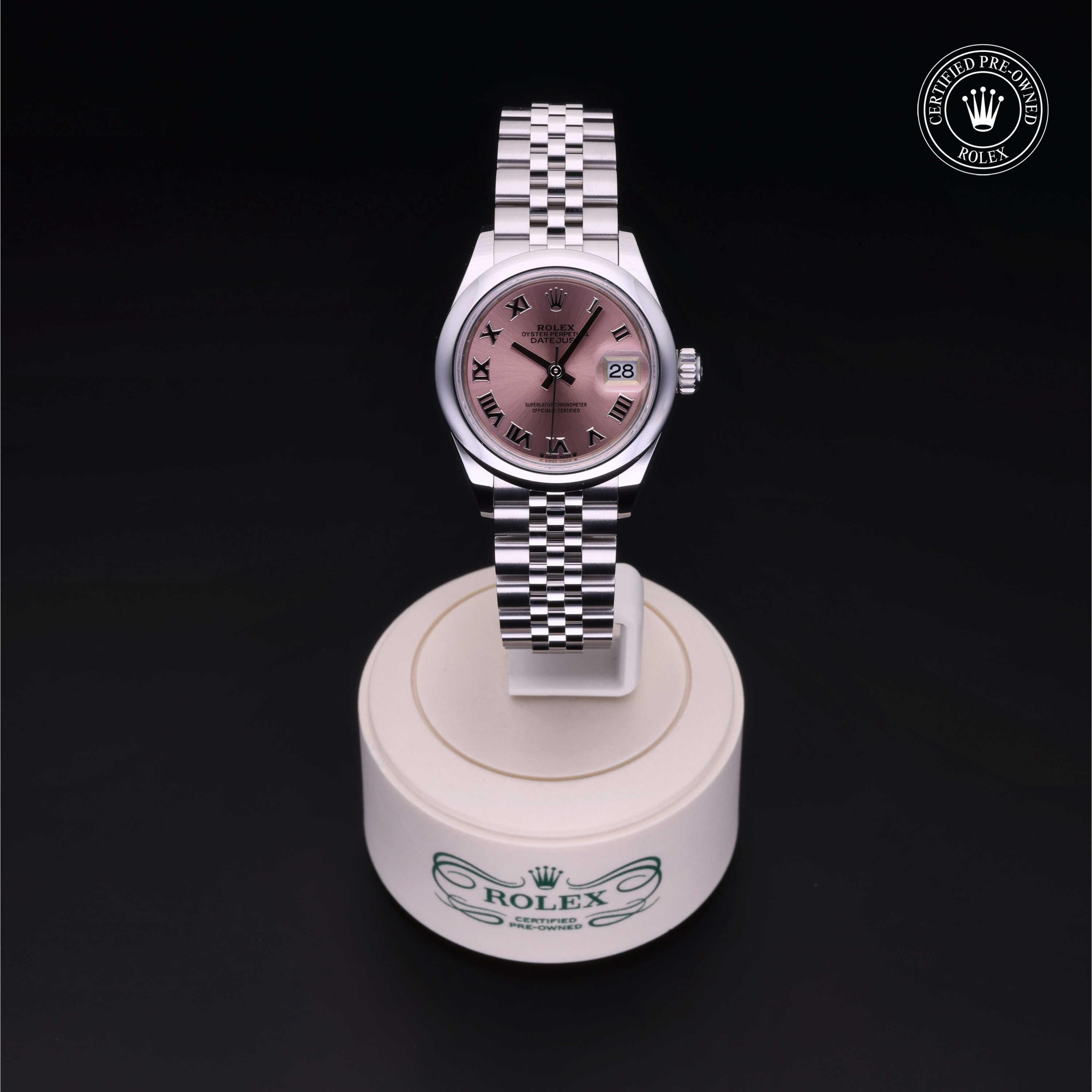 Rolex Certified Pre-owned Lady Datejust M279160-0013 front on black background