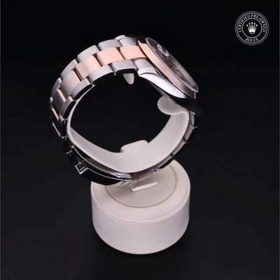 Rolex Certified Pre-owned Datejust M126301-0002 front on black background