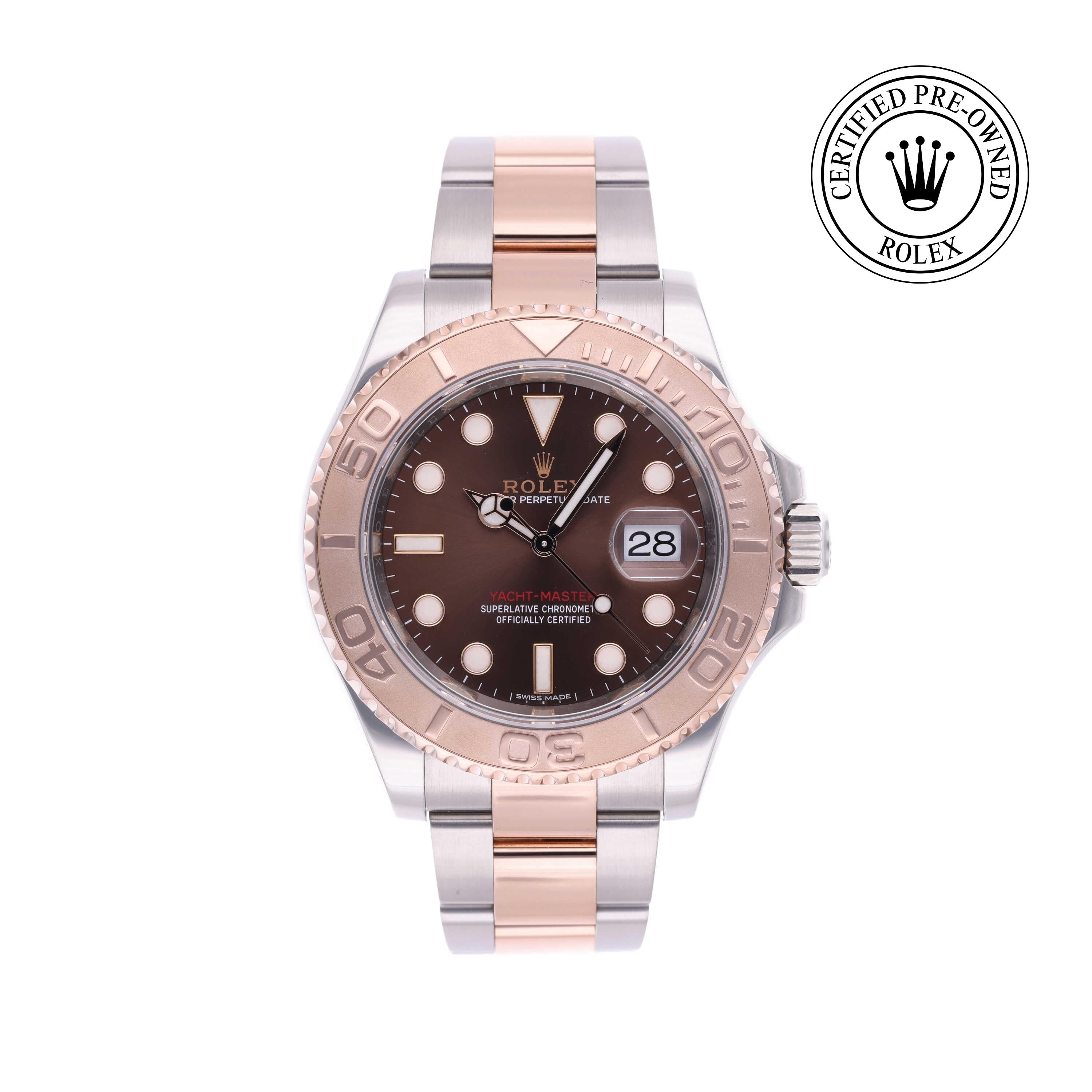 Rolex Certified Pre-owned Yacht-Master M116621-0001 front on white background