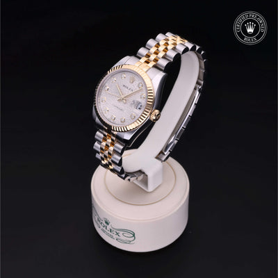 Rolex Certified Pre-owned Lady Datejust M178273-0006 front on black background