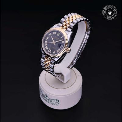 Rolex Certified Pre-owned Lady Datejust M278273-0018 front on black background