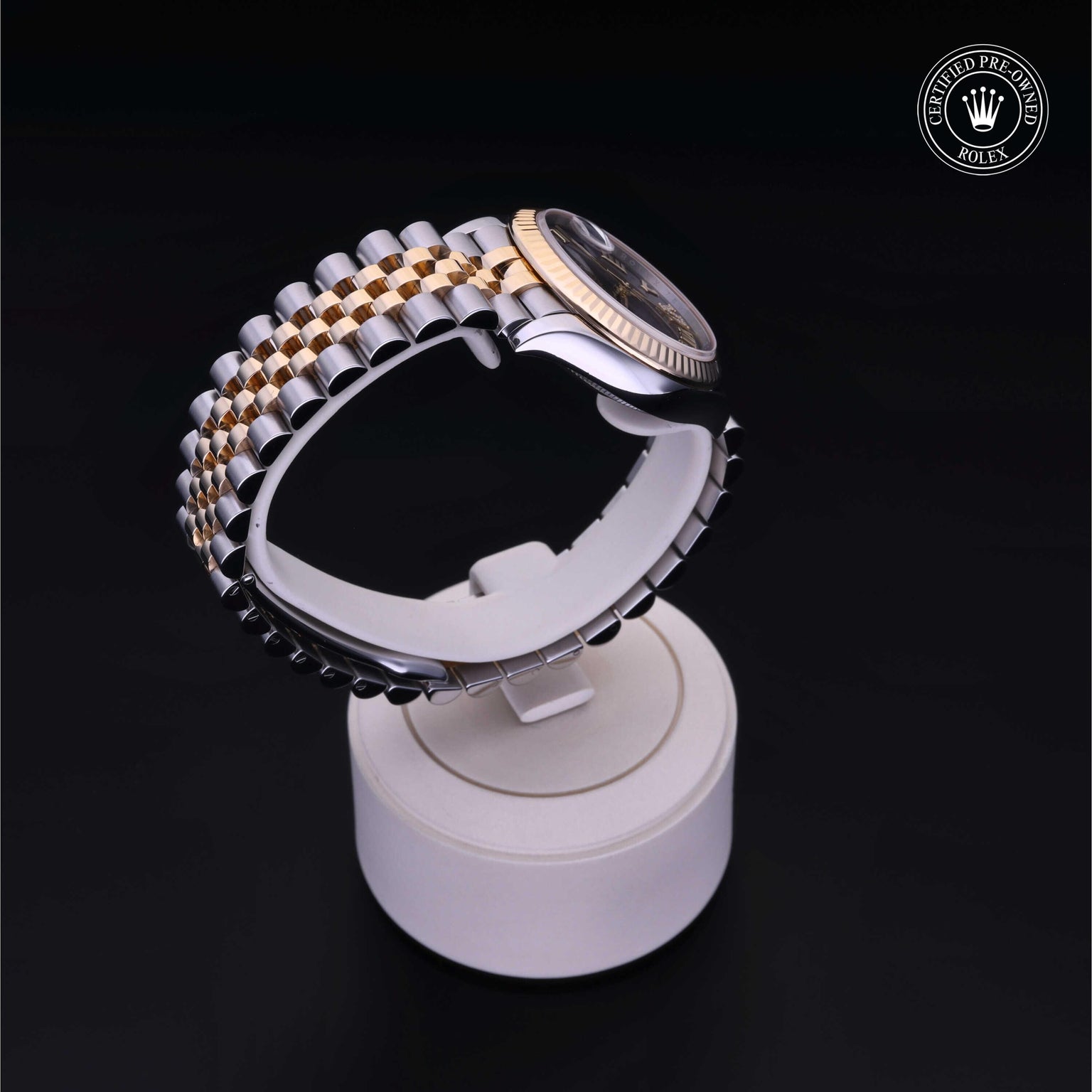 Rolex Certified Pre-owned Lady Datejust M278273-0018 front on black background