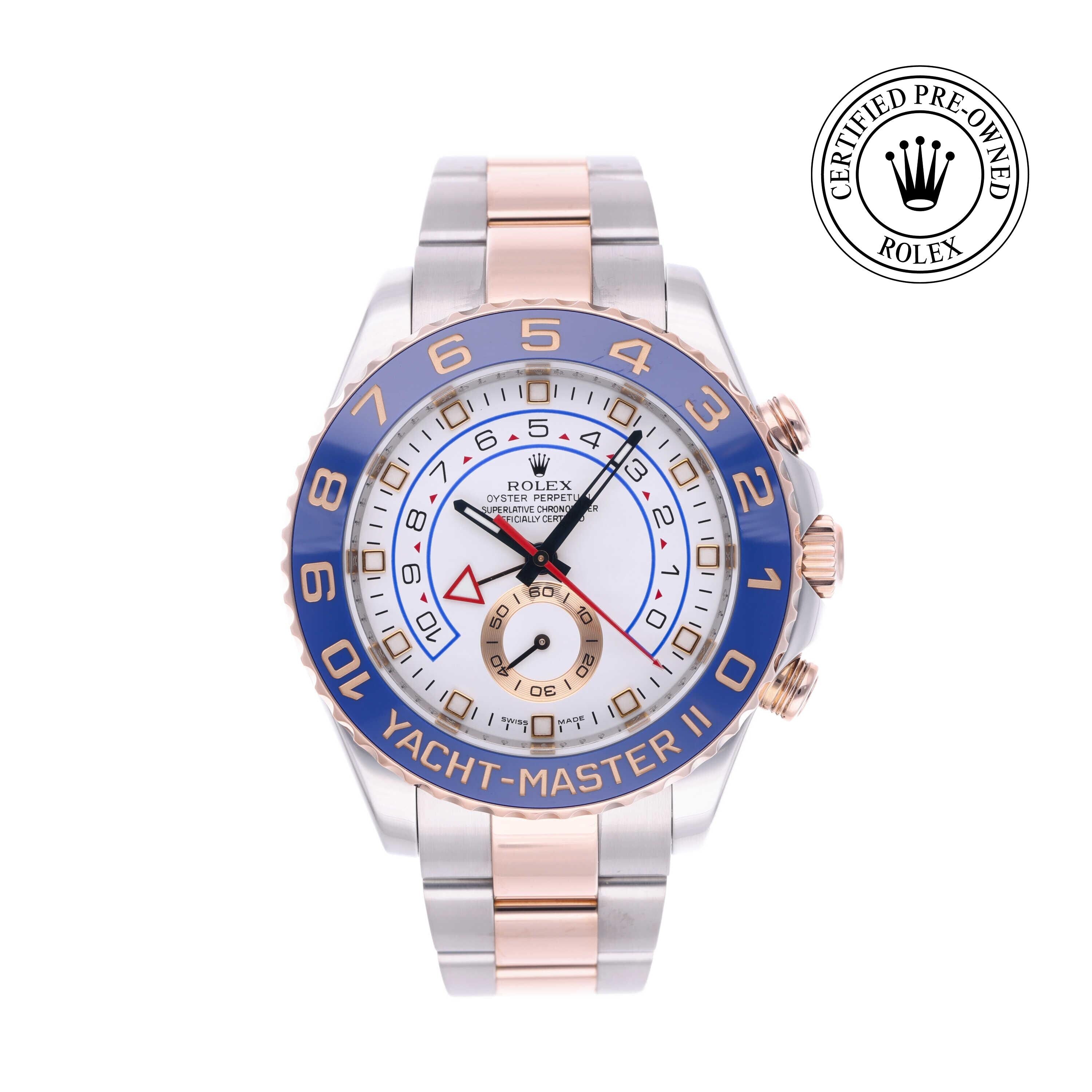 Rolex Certified Pre-owned Yacht-Master M116681-0001 front on white background
