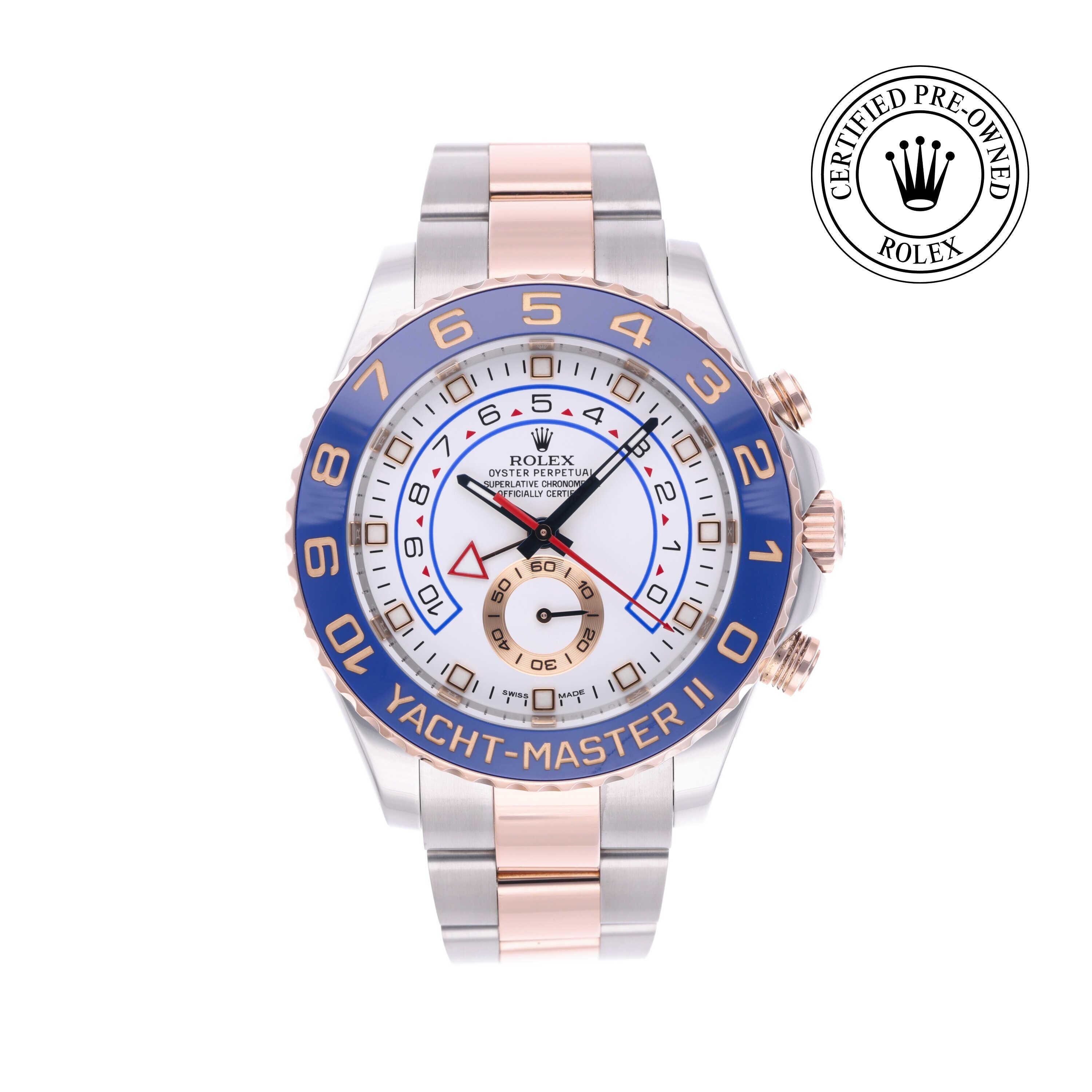 Rolex Certified Pre-owned Yacht-Master M116681-0001 front on white background