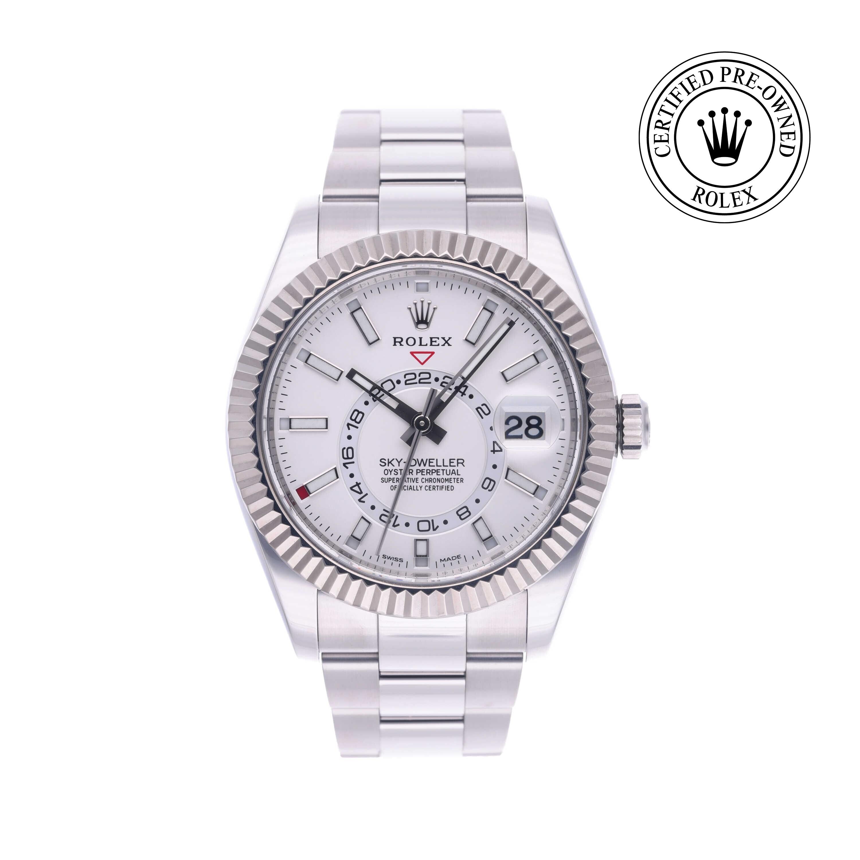 Rolex Certified Pre-owned Sky-Dweller M326934-0001 front on white background