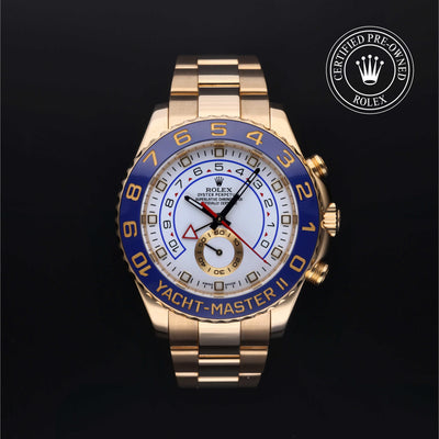 Rolex Certified Pre-owned Yacht-Master M116688-0001 front on black background
