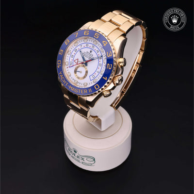 Rolex Certified Pre-owned Yacht-Master M116688-0001 front on black background