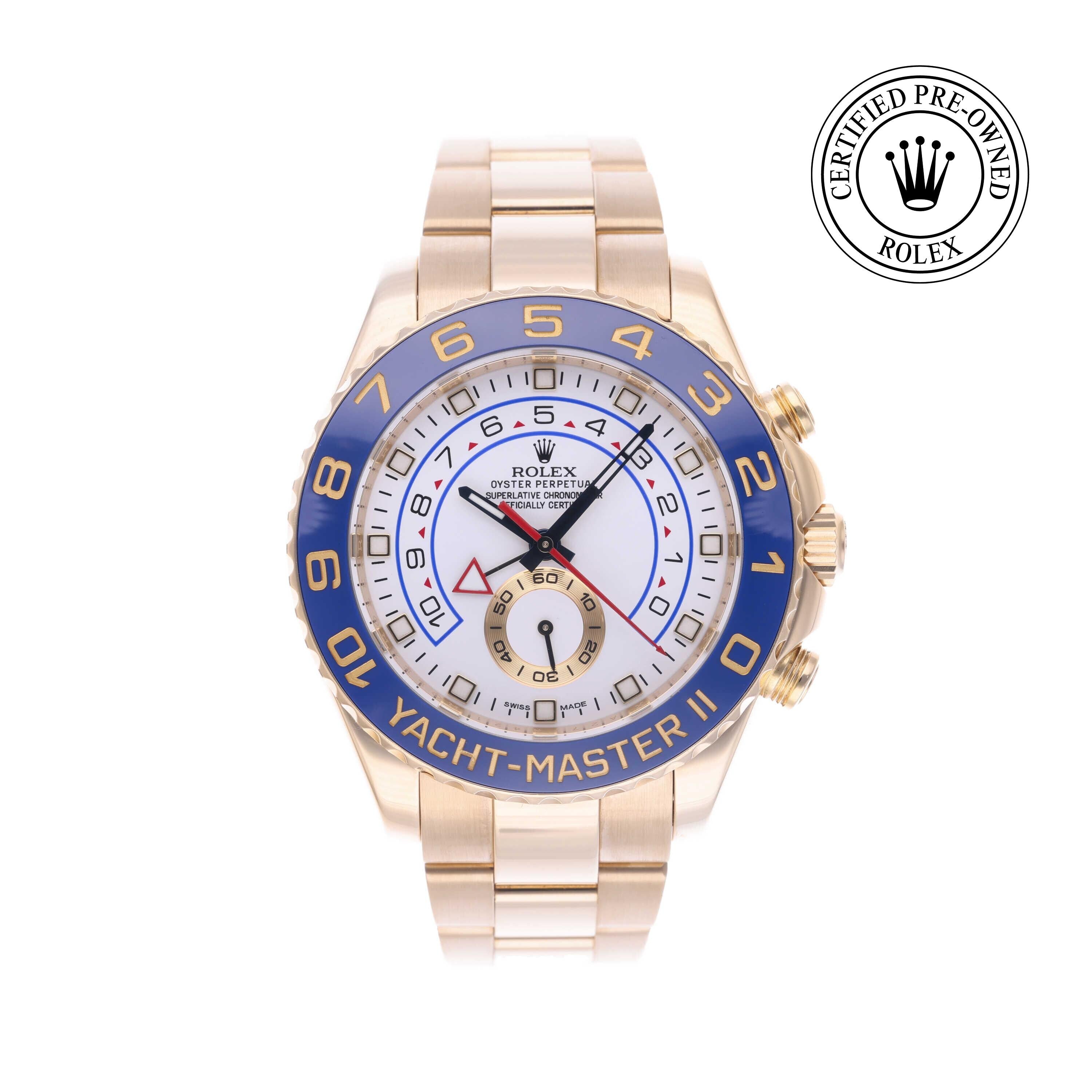 Rolex Certified Pre-owned Yacht-Master M116688-0001 front on white background