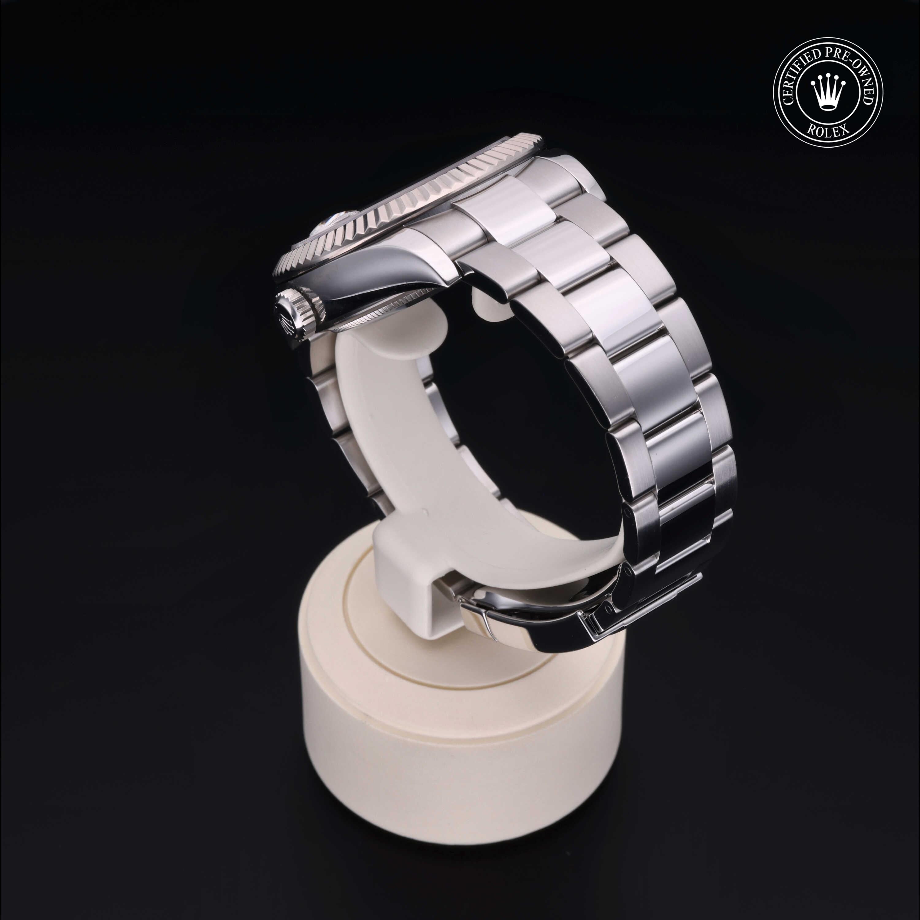 Rolex Certified Pre-owned Sky-Dweller M326934-0001 front on black background