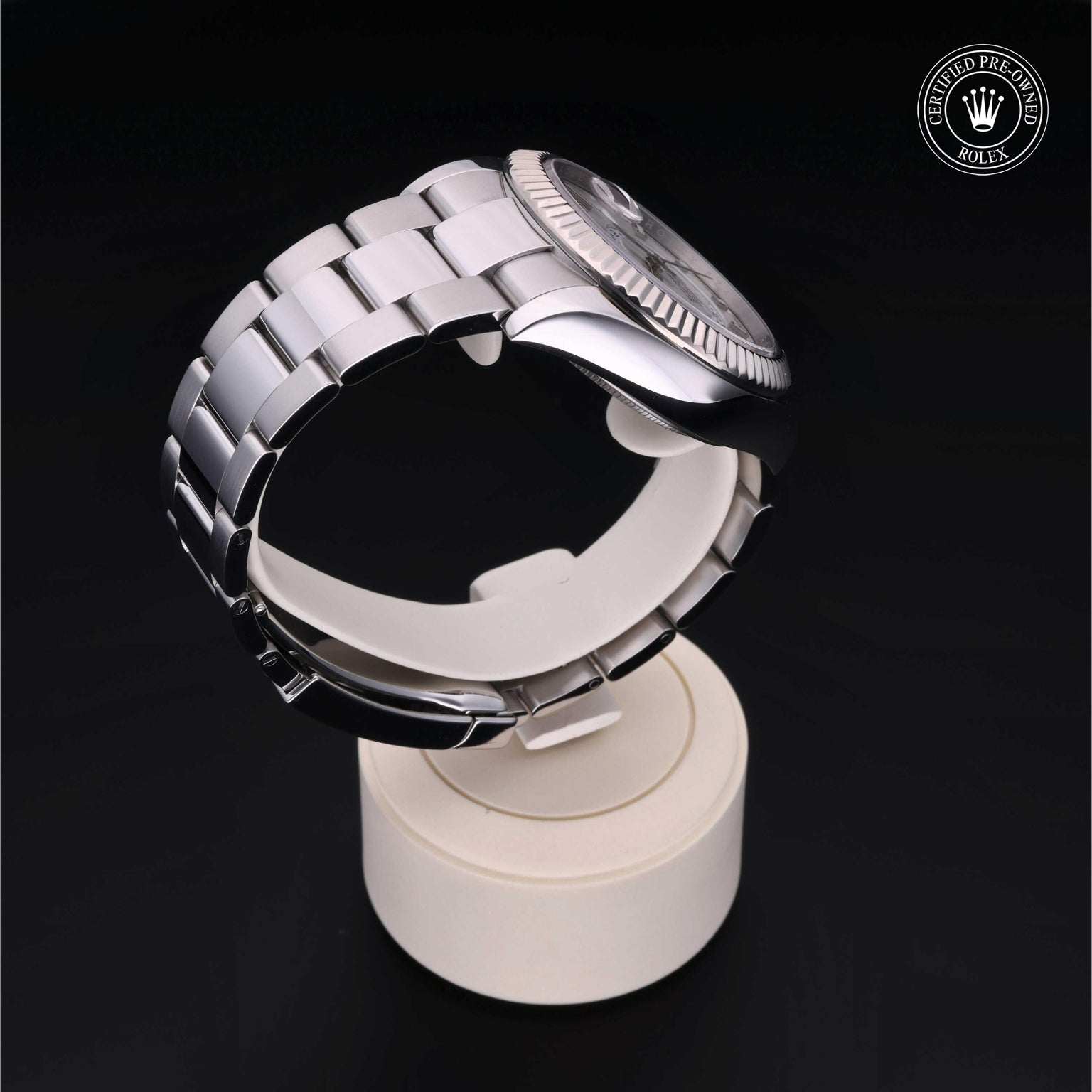 Rolex Certified Pre-owned Sky-Dweller M326934-0001 front on black background